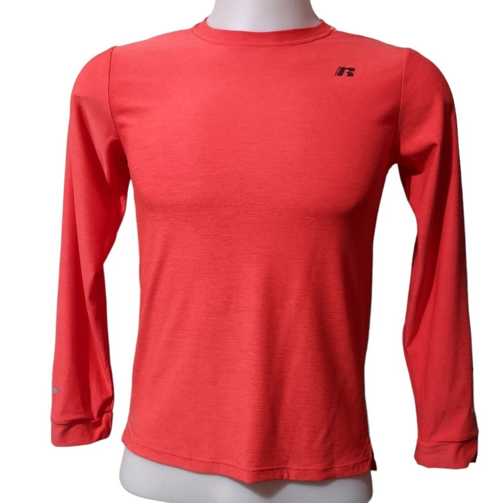 Russell Shirt XL 14-16 Youth Athleisure Red Dri-Power 360 Sporty Long Sleeve